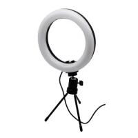 Набор блогера 4в1 Ring-fill-light Кольцевая лампа диаметром 20см с мини штативом+Микрофон петличка+Bluetooth Пульт