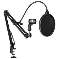 Конденсаторный микрофон студийный Music D.J. M 800 со стойкой и ветрозащитой Black (x9r662)