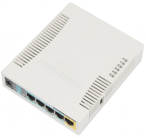 Беспроводной маршрутизатор MikroTik RB951Ui-2HND (N300, 600MHz/128Mb, 5х100Мбит, 1хUSB, 1000mW, PoE in, PoE out, антенна 2,5 дБи) фото в интернет магазине WiseSmart.com.ua