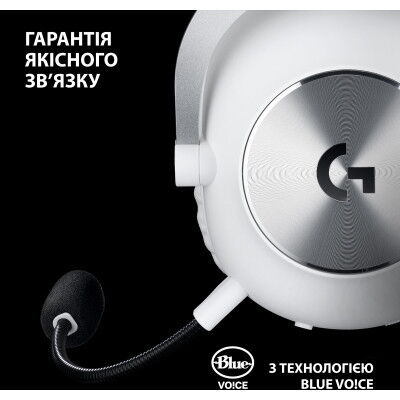 Наушники Logitech G Pro X 2 Lightspeed Wireless White (981-001269) фото в интернет магазине WiseSmart.com.ua