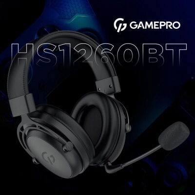 Наушники GamePro HS1260BT Black (HS1260BT) фото в интернет магазине WiseSmart.com.ua