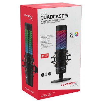 Микрофон HyperX QuadCast S Black (4P5P7AA) фото в интернет магазине WiseSmart.com.ua