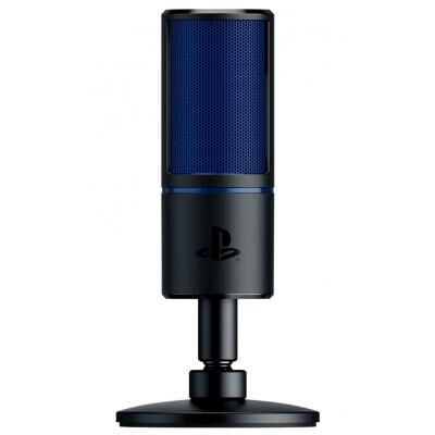 Микрофон Razer Seiren X PS4 Black/Blue (RZ19-02290200-R3G1) фото в интернет магазине WiseSmart.com.ua