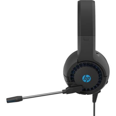 Наушники HP DHE-8011UM Gaming Blue LED Black (DHE-8011UM) фото в интернет магазине WiseSmart.com.ua