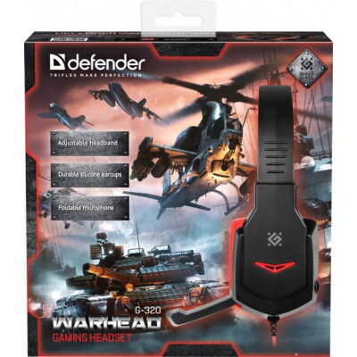 Наушники Defender Warhead G-320 Black-Red (64033) фото в интернет магазине WiseSmart.com.ua