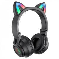 Беспроводные наушники с кошачьими ушками Bluetooth BOROFONE BO18 Cat ear Black