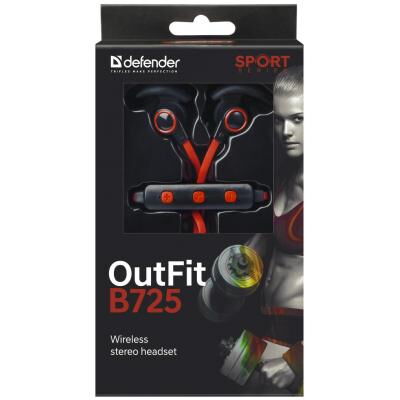 Наушники Defender OutFit B725 Black-Red (63726) фото в интернет магазине WiseSmart.com.ua