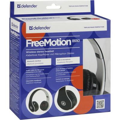 Наушники Defender FreeMotion B550 Black (63550) фото в интернет магазине WiseSmart.com.ua