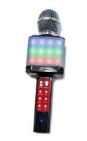 Микрофон караоке WSTER WS-1828 c LED подсветкой 4 голоса/USB/Bluetooth Черный
