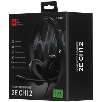 Наушники 2E CH12 On-Ear 3.5mm / 2*3.5mm (2E-CH12SJ) фото в интернет магазине WiseSmart.com.ua