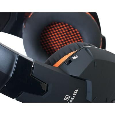 Наушники REAL-EL GDX-7700 SURROUND 7.1 black-orange фото в интернет магазине WiseSmart.com.ua