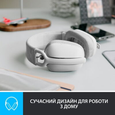 Наушники Logitech Zone Vibe 100 Wireless Off-White (981-001219) фото в интернет магазине WiseSmart.com.ua