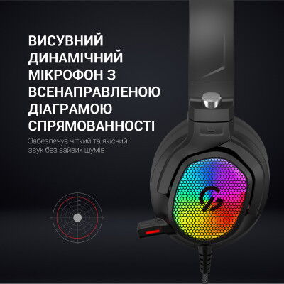 Наушники GamePro HS1300 RGB 7.1 Black (HS1300) фото в интернет магазине WiseSmart.com.ua