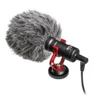 Кардиодный микрофон BOYA BY-MM1 для видеокамер с ветрозащитой и держателем (4059-11832)
