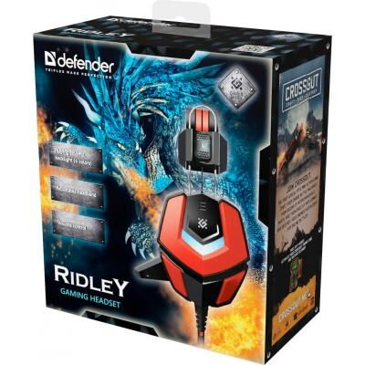 Наушники Defender Ridley Red-Black (64542) фото в интернет магазине WiseSmart.com.ua