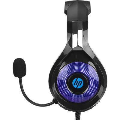 Наушники HP DHE-8010 Gaming Blue LED Black (DHE-8010) фото в интернет магазине WiseSmart.com.ua