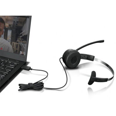Наушники Lenovo 100 Mono USB Headset (4XD1B61617) фото в интернет магазине WiseSmart.com.ua