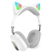 Наушники беспроводные с ушками HOCO Skill cat ear BT headphones ESD13 White