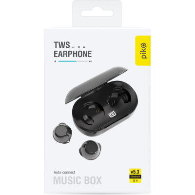 Наушники Piko TWS-MusicBox Black (1283126583414) фото в интернет магазине WiseSmart.com.ua