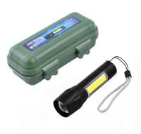 Компактный мощный аккумуляторный LED фонарик OOOPS USB COP BL-511 158000 W светодиодный с фокусировкой (1000329-Black-BL)