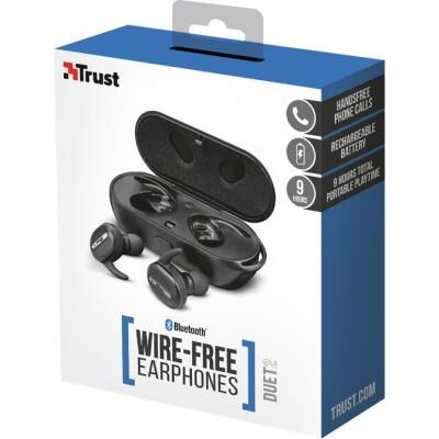 Наушники Trust Duet2 True Wireless Earbuds Black (22864) фото в интернет магазине WiseSmart.com.ua