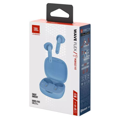 Наушники JBL Wave Flex TWS Blue (JBLWFLEXBLU) фото в интернет магазине WiseSmart.com.ua