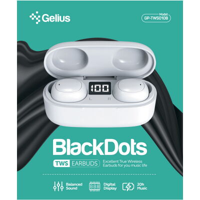 Наушники Gelius Pro BlackDots GP-TWS010B White (00000088856) фото в интернет магазине WiseSmart.com.ua