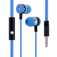 Проводные наушники с микрофоном и вакуумными амбушюрами Celebrat D1 Magic Wheel 3.5 mm 1.2 m Blue