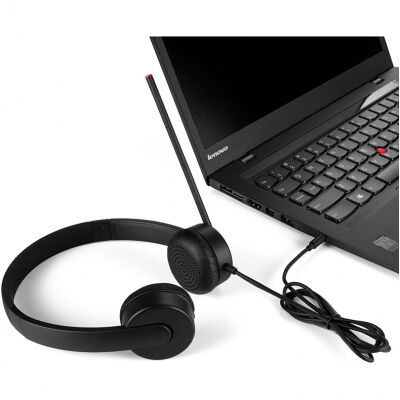 Наушники Lenovo Essential Stereo Headset (4XD0K25030) фото в интернет магазине WiseSmart.com.ua