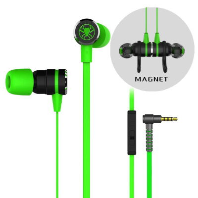 Проводные игровые наушники (1.2м) Plextone G20 Green + удлинитель 90 см и аудио адаптер 2*3.5 мм (mini-Jack) фото в интернет магазине WiseSmart.com.ua