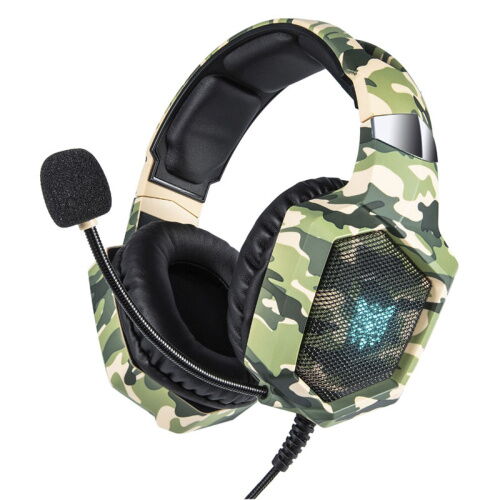 Проводные наушники с микрофоном ONIKUMA K8 1+2/3.5мм + USB Camouflage Green фото в интернет магазине WiseSmart.com.ua