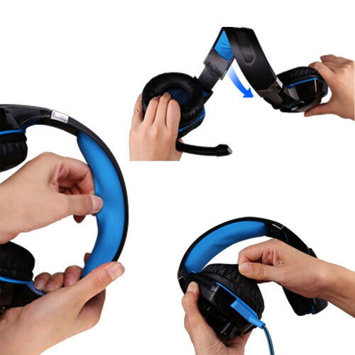 Игровые наушники Kotion Each G2000 с микрофоном и подсветкой Blue фото в интернет магазине WiseSmart.com.ua