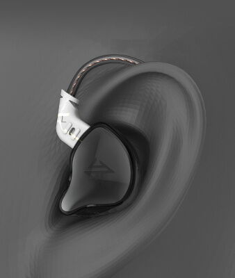 Вакуумные наушники KZ EDC с динамическим драйвером (Черный) фото в интернет магазине WiseSmart.com.ua