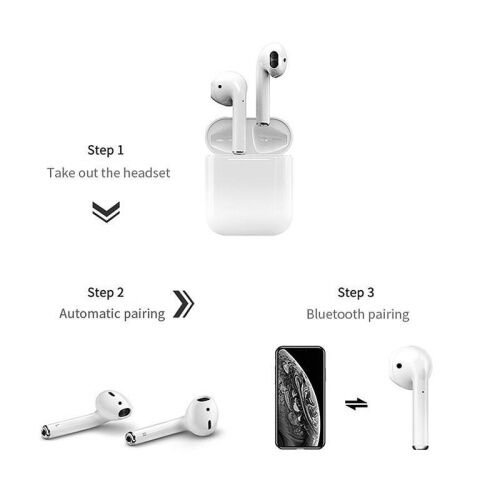 Беспроводные сенсорные Bluetooth наушники TWS Automation i12-TWS Белые (vol-1555) фото в интернет магазине WiseSmart.com.ua