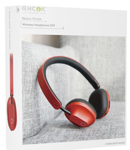 Беспроводные Bluetooth наушники Baseus D01 Encok Wireless NGD01-09 Красные (768479002) фото в интернет магазине WiseSmart.com.ua