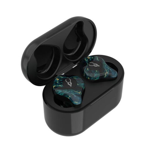 Беспроводные Bluetooth наушники Sabbat E12 Ultra Dream Stone c поддержкой aptX Черно-зеленый фото в интернет магазине WiseSmart.com.ua