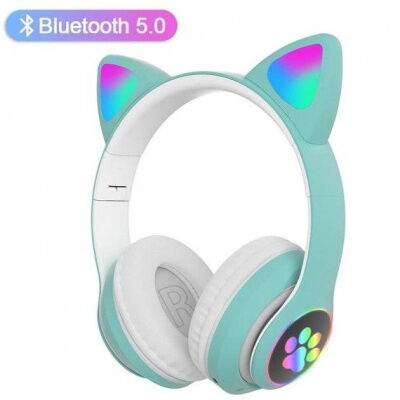 Полноразмерные наушники беспроводные Cat Headset M23 Bluetooth Зеленые фото в интернет магазине WiseSmart.com.ua