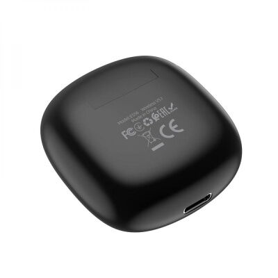 Беспроводные наушники Hoco ES56 TWS Type C Bluetooth V5.1 30/320mAh 4h помощник Siri LED индикатор Black фото в интернет магазине WiseSmart.com.ua
