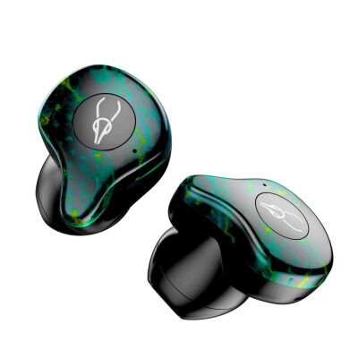 Беспроводные Bluetooth наушники Sabbat X12 Ultra Dream Stone c поддержкой aptX Черно-зеленый фото в интернет магазине WiseSmart.com.ua