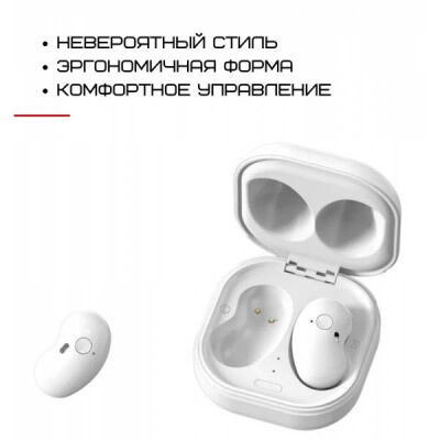 Беспроводные Bluetooth наушники вкладыши со встроенным чипом Langxun MAI S6 Белые (300) фото в интернет магазине WiseSmart.com.ua