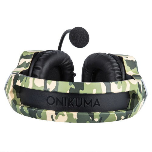 Проводная гарнитура-наушники ONIKUMA K8 с микрофоном 1+2/3.5мм + USB для ПК игр Camouflage Green фото в интернет магазине WiseSmart.com.ua