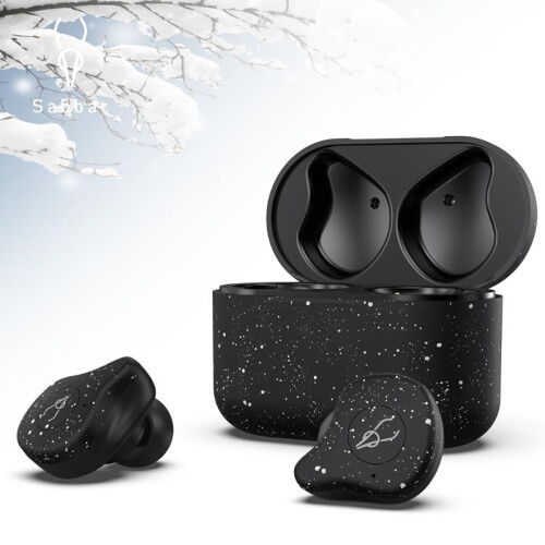 Беспроводные Bluetooth наушники Sabbat E12 Ultra Snow White c поддержкой aptX Черно-белый фото в интернет магазине WiseSmart.com.ua