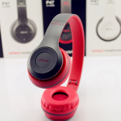 Беспроводные Bluetooth наушники Wireless Headset P47 Red фото в интернет магазине WiseSmart.com.ua