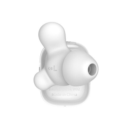 Беспроводные Bluetooth наушники Baseus Encok W02 со встроенным микрофоном NGW02-02 Белые (7607146182) фото в интернет магазине WiseSmart.com.ua