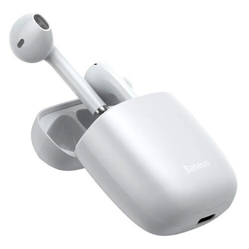 Беспроводные Bluetooth наушники BASEUS Encok W04 True Wireless Earphones NGW04-02 (Белые) фото в интернет магазине WiseSmart.com.ua