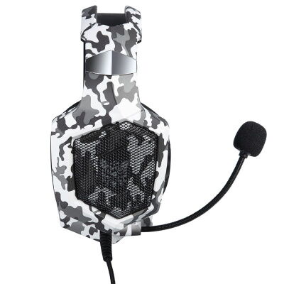Проводная гарнитура-наушники ONIKUMA K8 с микрофоном 1+2/3.5 мм + USB для ПК игр Camouflage Grey фото в интернет магазине WiseSmart.com.ua