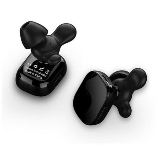Беспроводные Bluetooth наушники Baseus Encok W02 со встроенным микрофоном NGW02-01 Черные (7607146181) фото в интернет магазине WiseSmart.com.ua