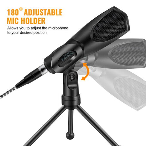 Конденсаторный студийный микрофон (1.5м) с шумоподавлением Soncm Q3B USB + штатив фото в интернет магазине WiseSmart.com.ua