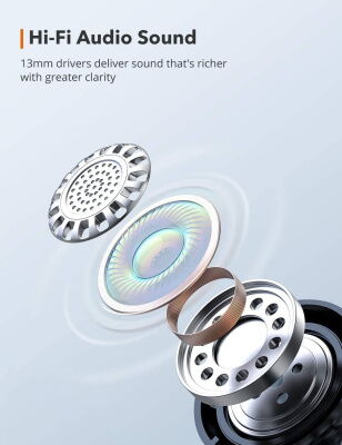 Наушники TaoTronics SoundLiberty TWS Earbuds IPX8 Waterproof Black (TT-BH092) фото в интернет магазине WiseSmart.com.ua