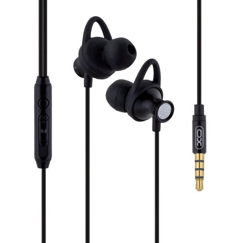 Проводные наушники вакуумные с микрофоном XO EP41 3.5 mm 1.2 m Black фото в интернет магазине WiseSmart.com.ua